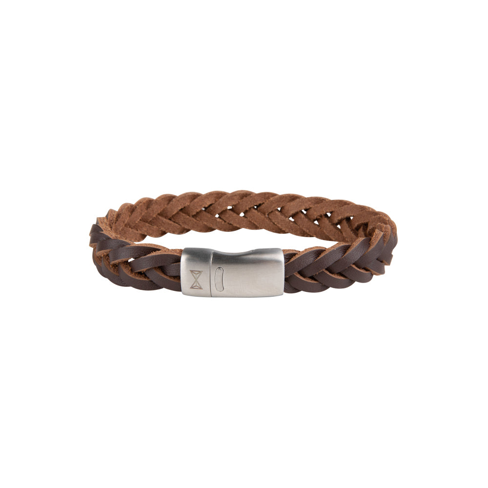 Leren armband heren - Iron Big Wave Brown