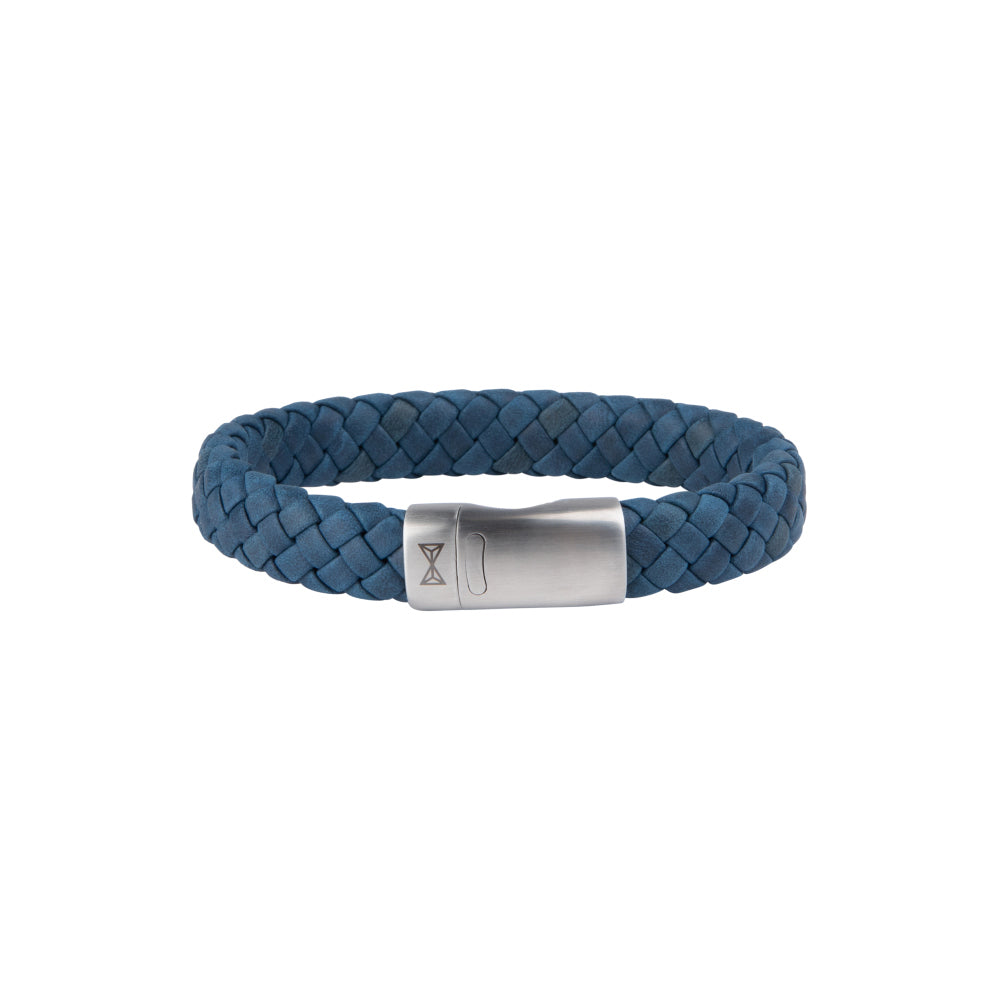 Leren armband heren - Iron Jack Navy Blue
