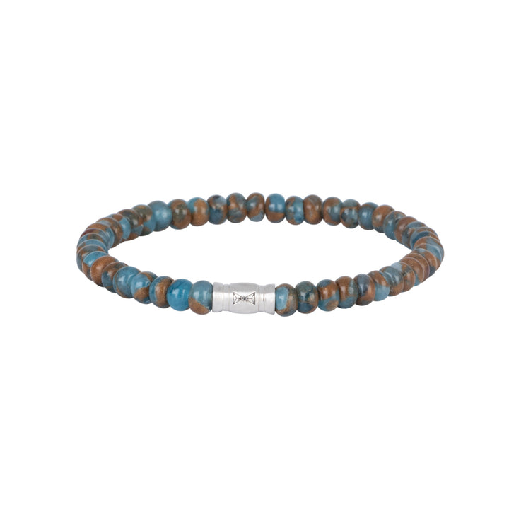 Kralen armband heren - Aqua Terra Oval - 6mm