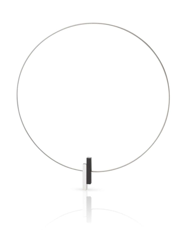 Collier Eenvoudige staafjes Zwart C116Z