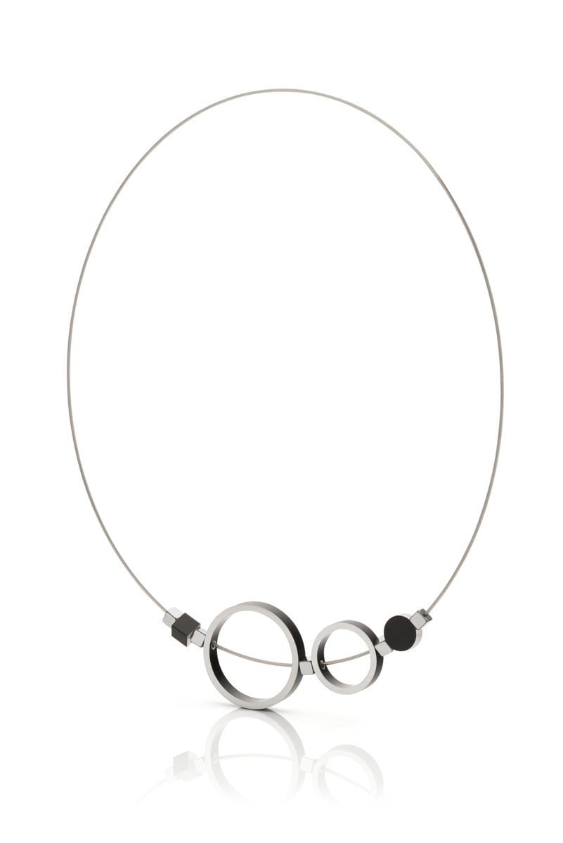 Collier Ringen Zwart C186Z