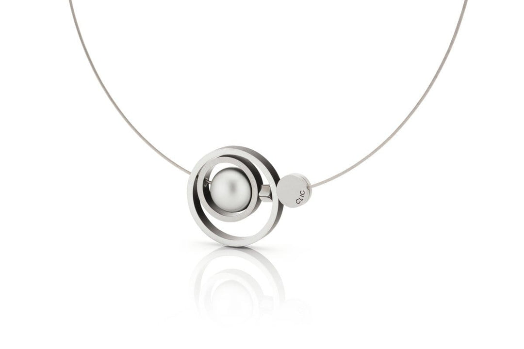 Collier Ringen in elkaar Zwart C187Z