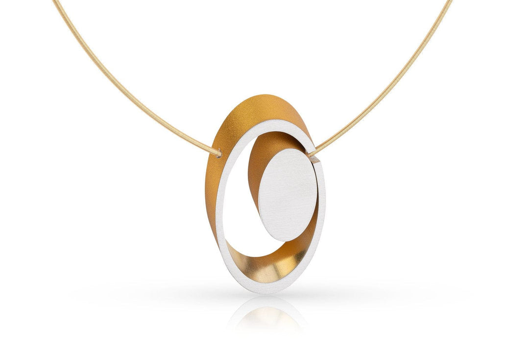 Collier Ovalen in elkaar Goudkleurig|Geel C246G