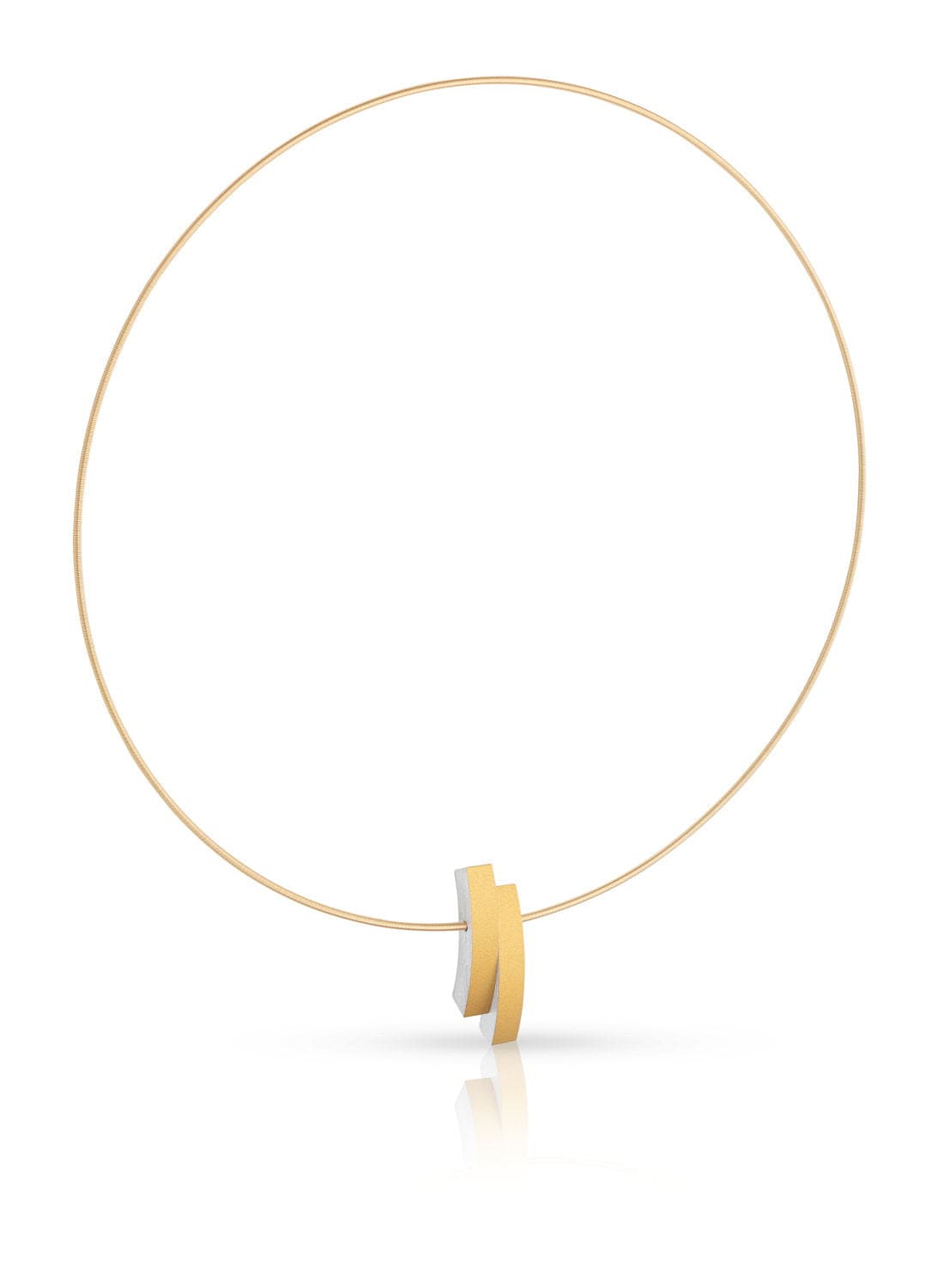 Collier boogjes tegen elkaar Goudkleurig|Geel C251G