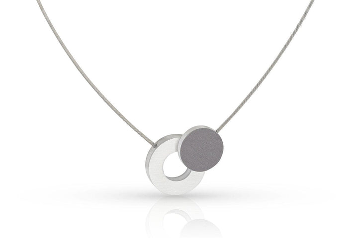 Collier Gekleurd rondje en een ring C265AG