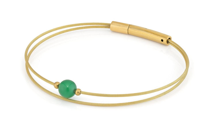 Thinking of You armband Groen Agaat goudkleurig A722GG