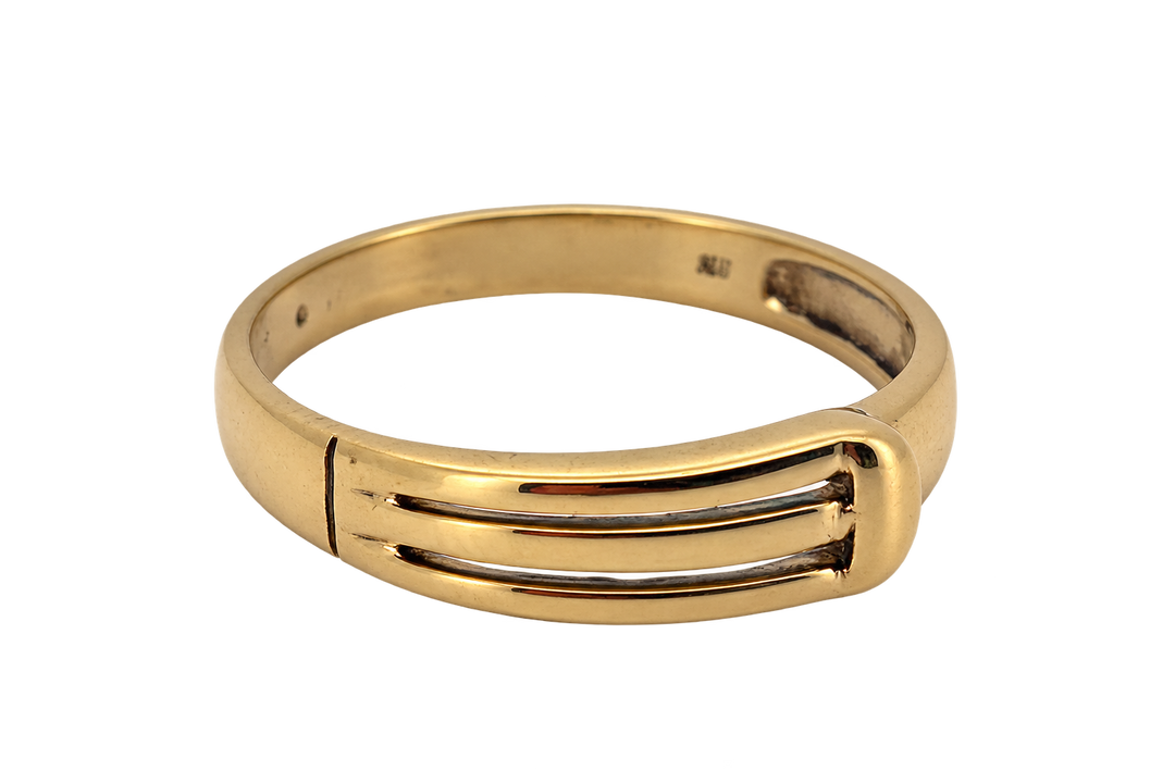 vintage złoty pierścionek karneol 14k 3.4gr