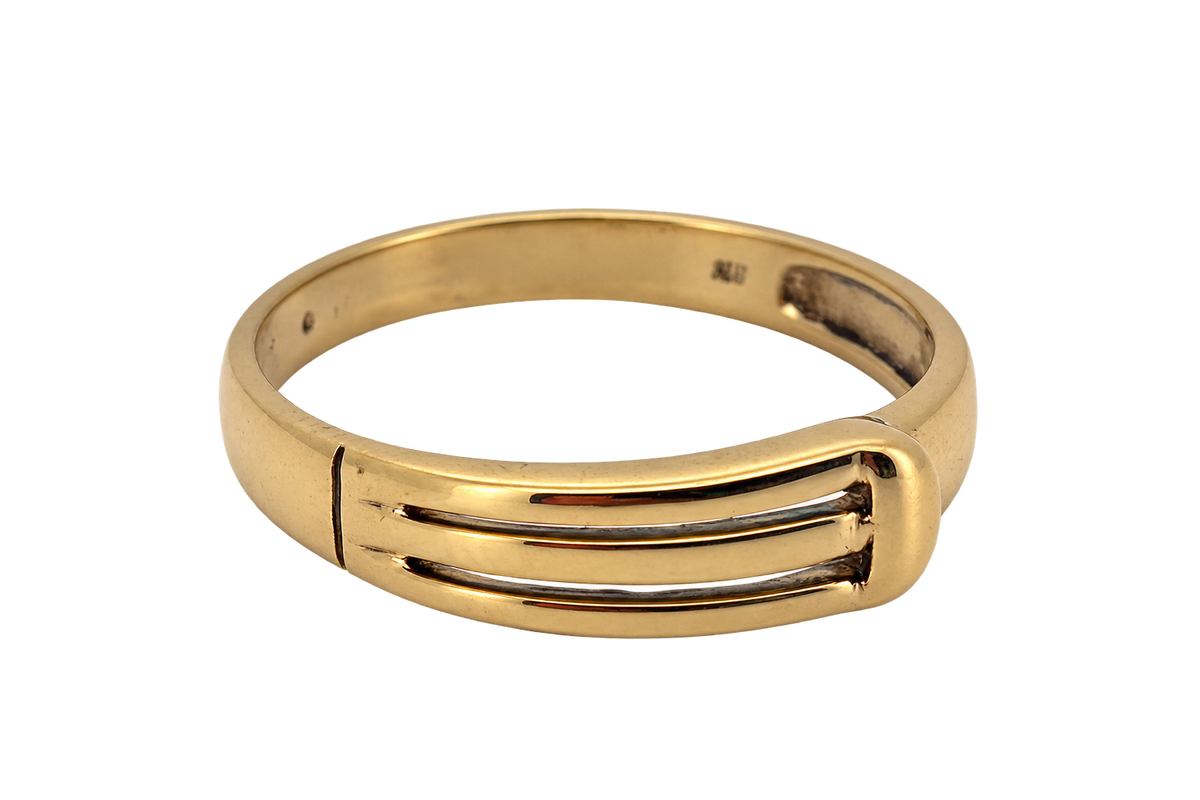 vintage złoty pierścionek karneol 14k 3.4gr