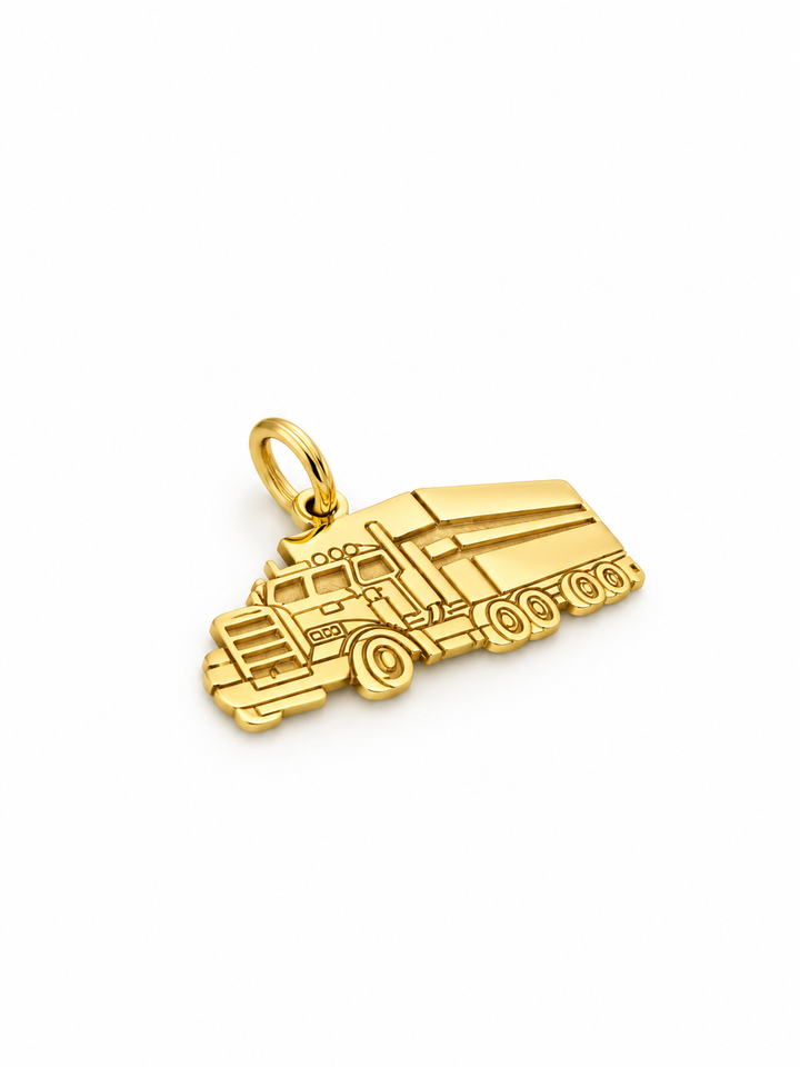 vintage gouden hanger 14k vrachtwagen 1.3gr