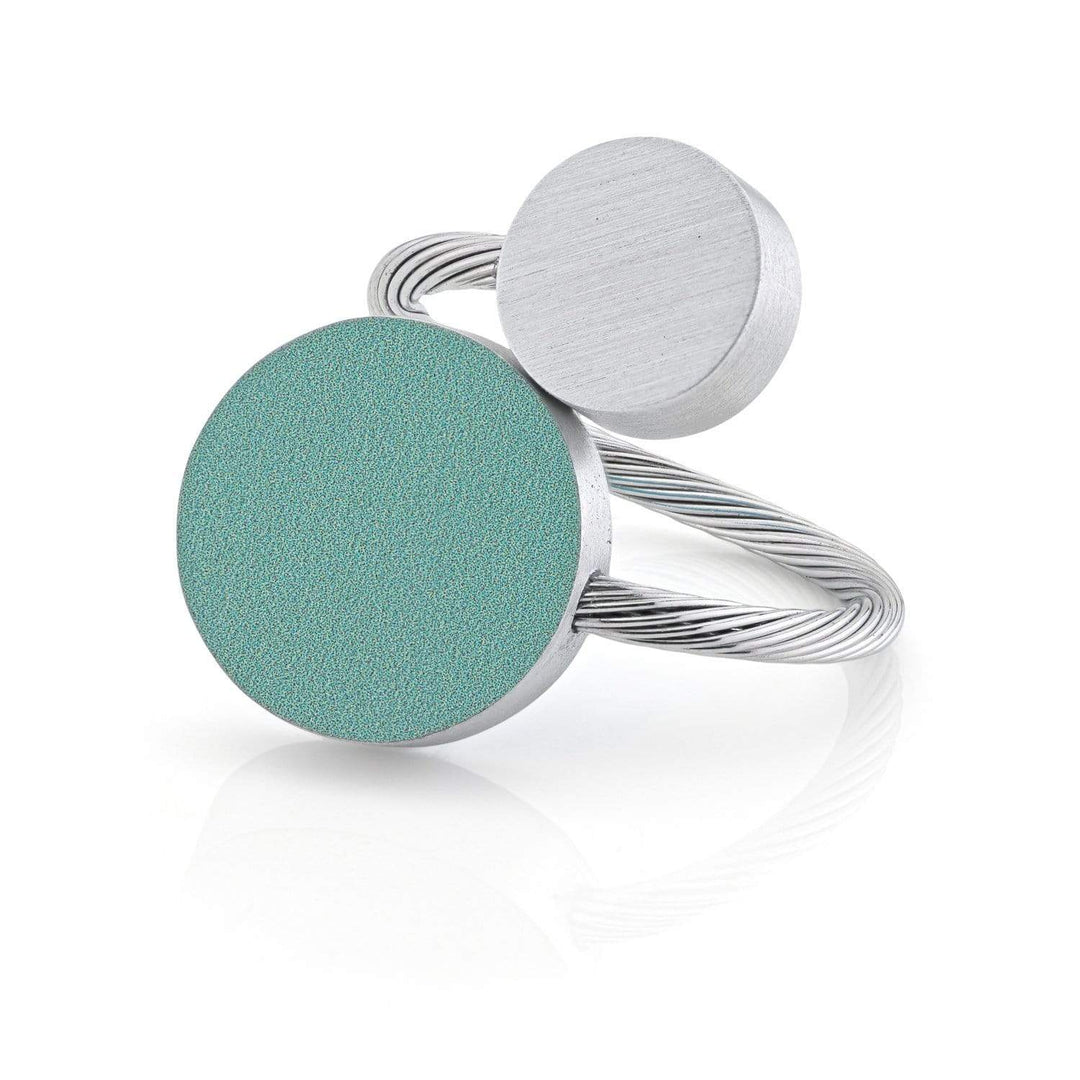 Ring Twee ronde vormen Groen R5GR