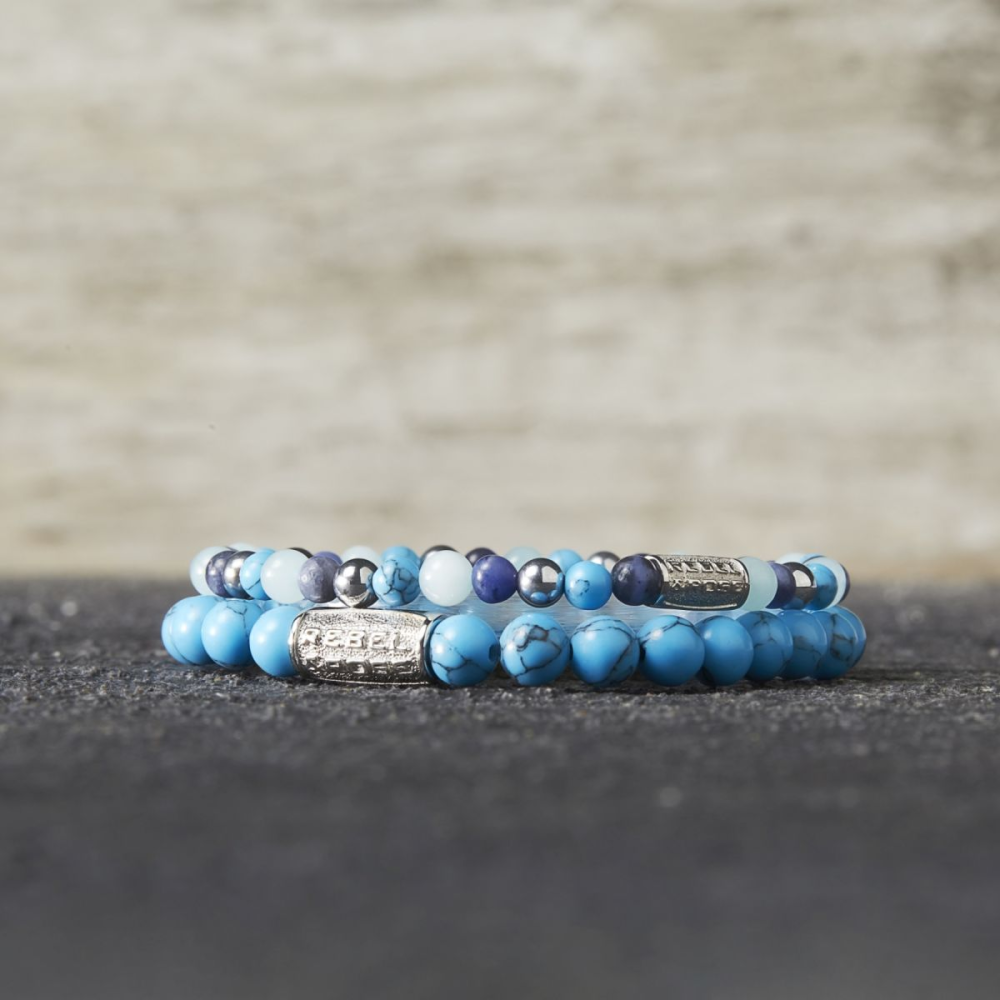 Niebieskie Letnie Wibracje - 4mm - Bransoletka Damska