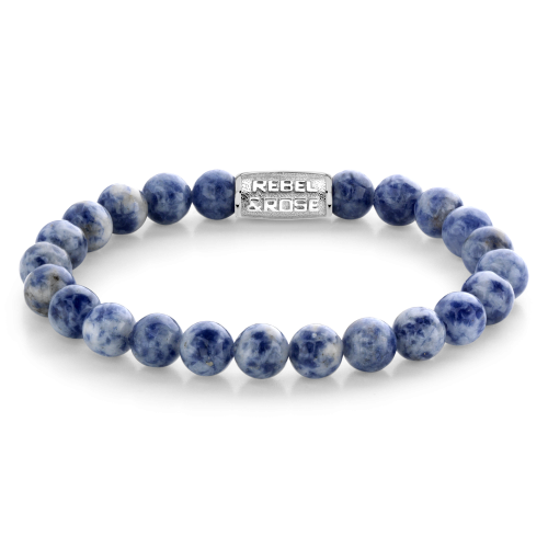 Dutch Delfts Blue - 8mm - Męska Bransoletka z Koralików