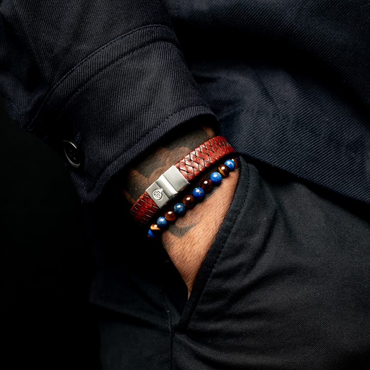 Mix Tiger Lapis - 6mm - Kralen Armband Heren
