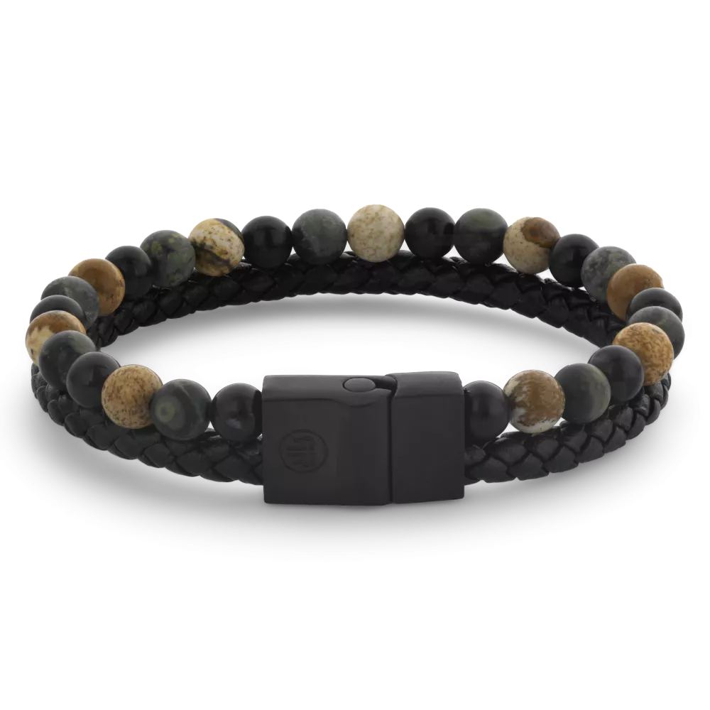 Full Metal Combo 12mm Autumn Storm - Heren Kralen Armband