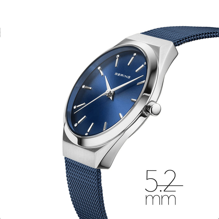 bering unisex horloge blauwe wijzerplaat - 18729-307