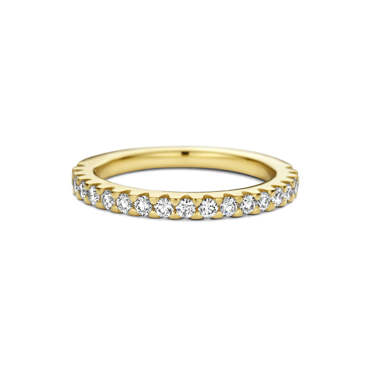 pierścionek diament 0.50ct h si 14K żółte złoto