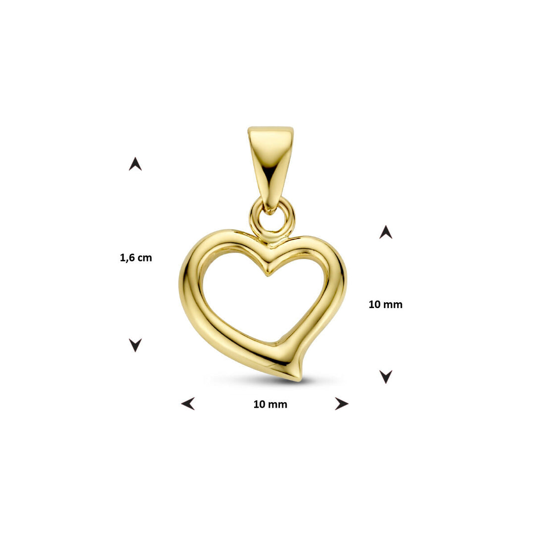 hanger hart 14K geelgoud