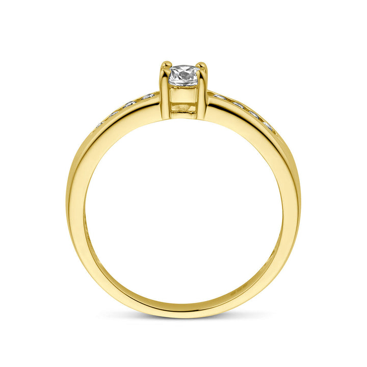 ring zirkonia 14K geelgoud