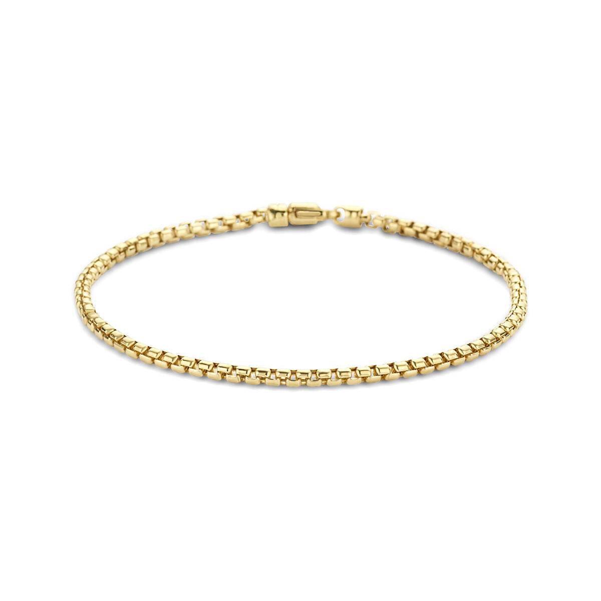 Złota bransoletka męska wenecka o grubości 2,5 mm 14K.