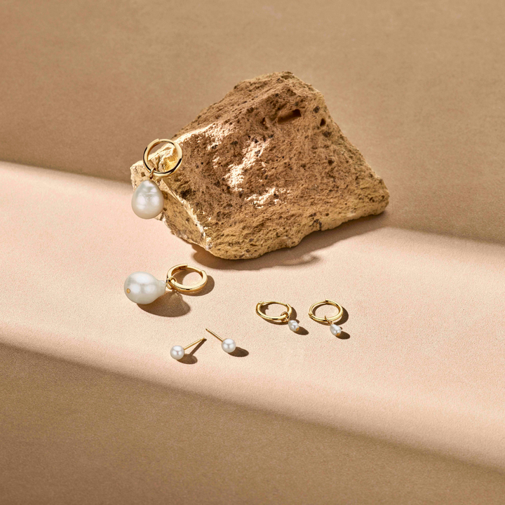 oorknoppen parel 14K geelgoud