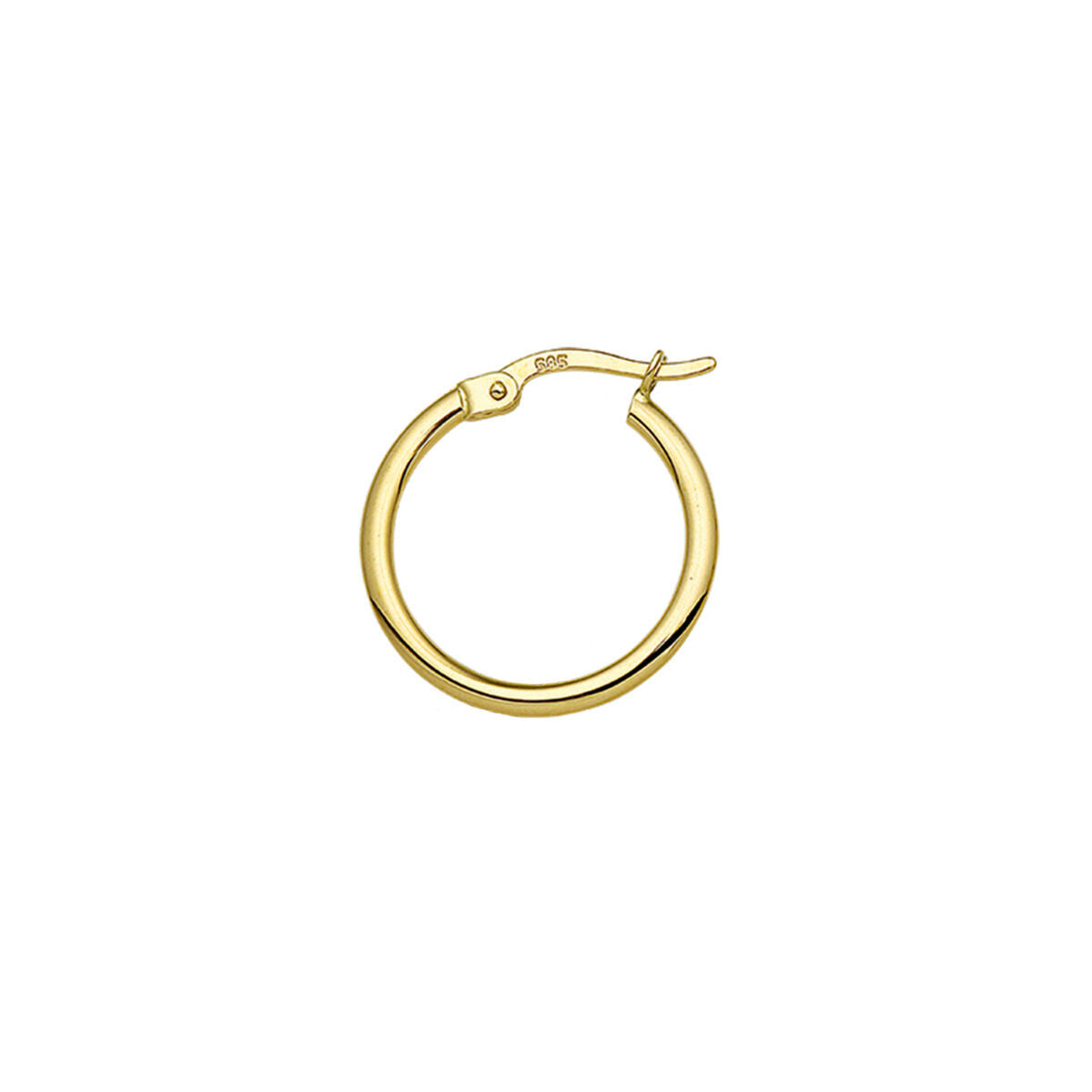 Kolczyk koło 19 mm z 14K żółtego złota.