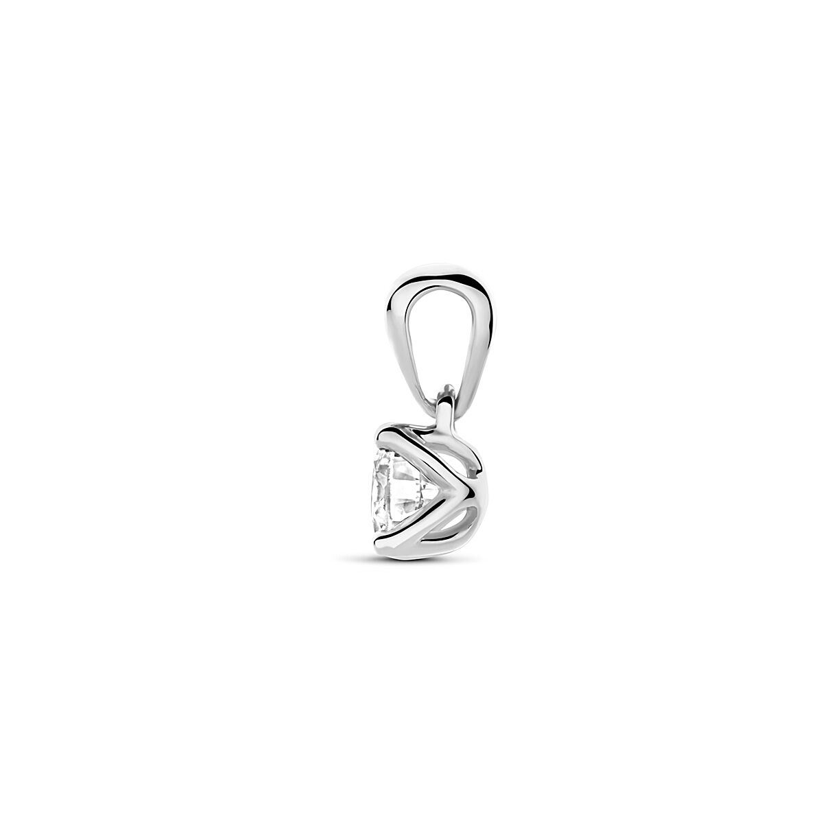 wisiorek diament lab grown 0.25ct h si 9,5 mm 14K białe złoto