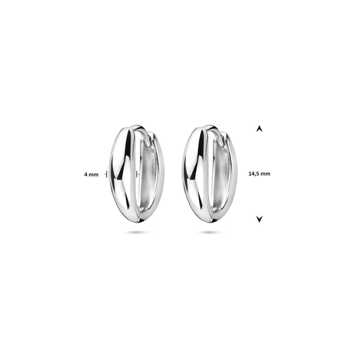 kolczyki koła 14,5 mm srebro rodowane
