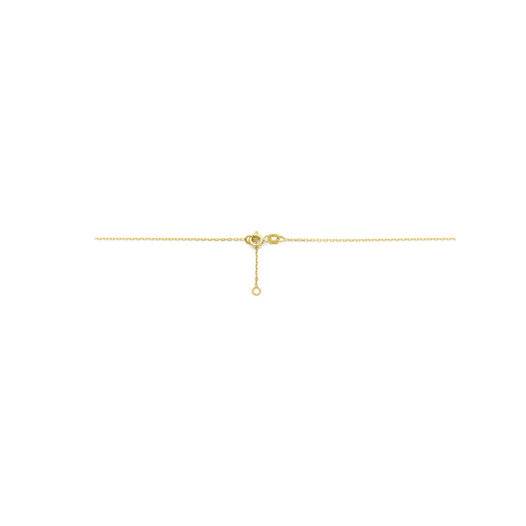 Gouden dames ketting hart en diamant 14K
