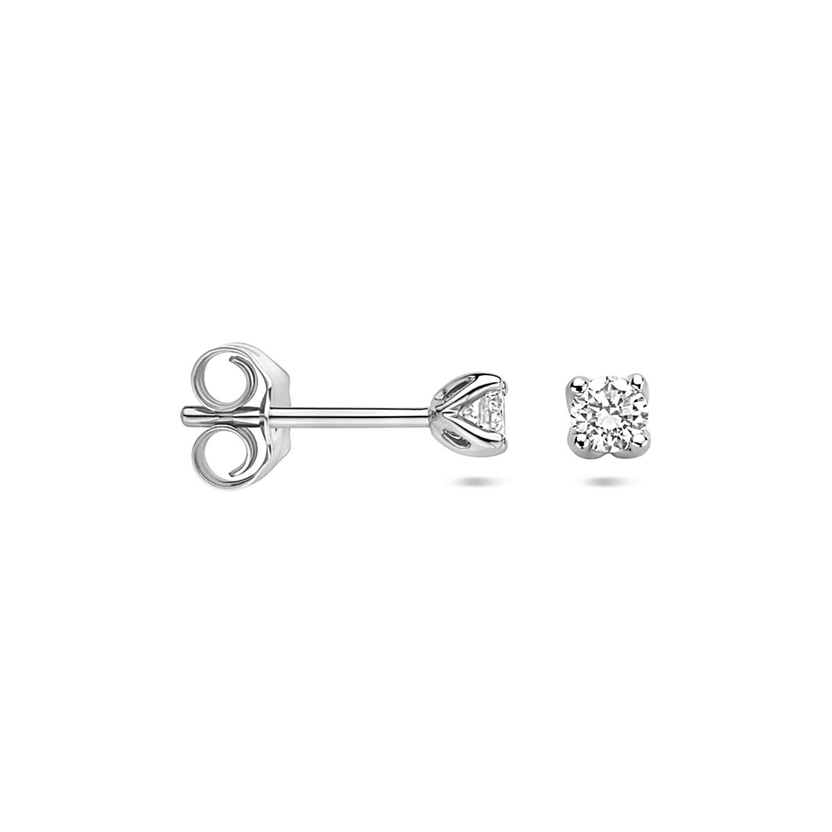 kolczyki wkrętki diament lab grown 0.20ct. (2x 0.10ct) h si 3,25 mm 14K białe złoto