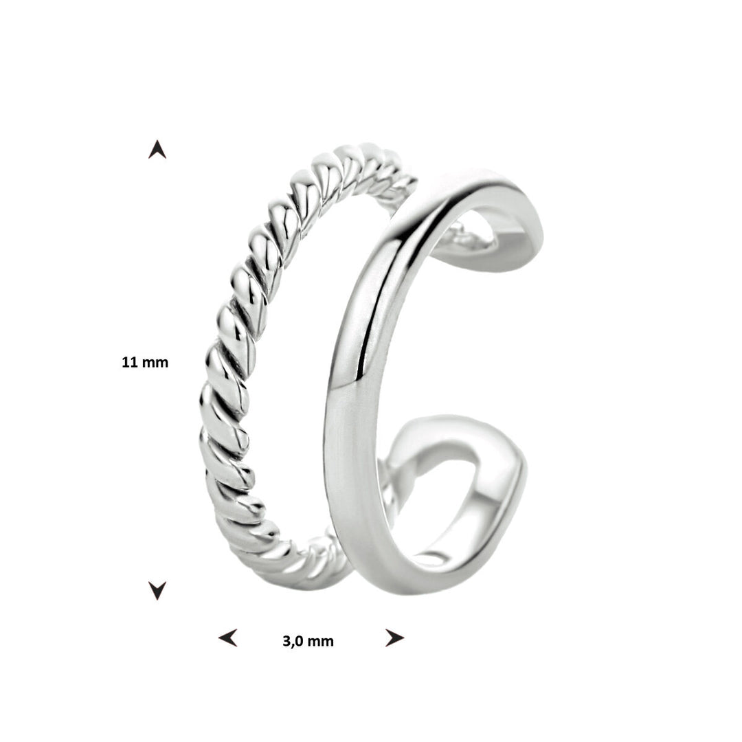 earcuff zilver gerhodineerd
