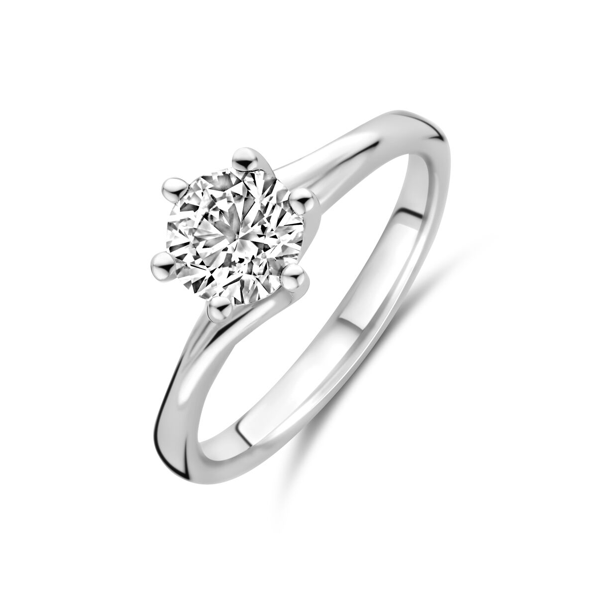 pierścionek z lab-grown diamentem 1.00ct G VS w 14K białym złocie