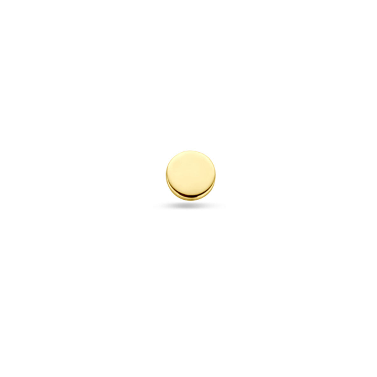 płaski piercing 3 mm z 14K żółtego złota