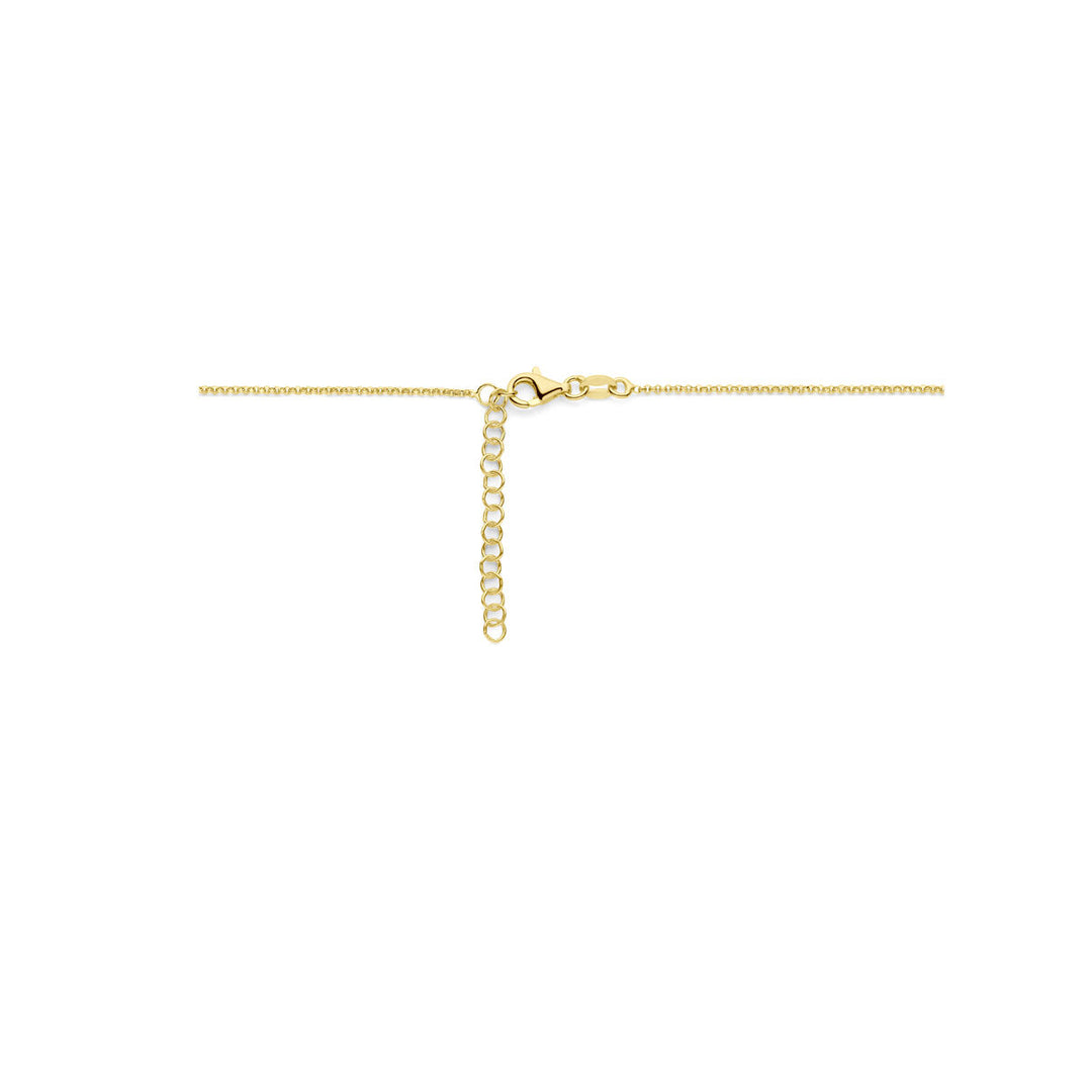 collier hartjes 41 + 4 cm 3 micron zilver verguld (geel)