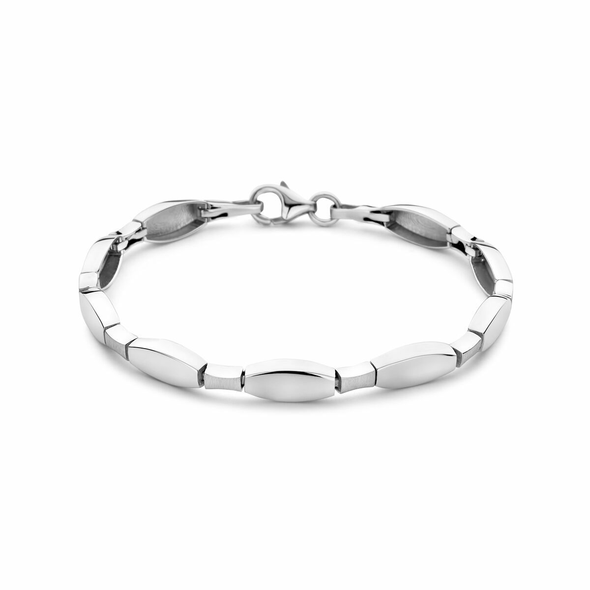 Srebrna bransoletka damska choker o polerowanej i matowej powierzchni, gerhodynowana.