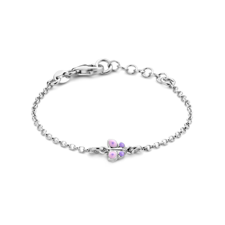 armband vlinder 11 + 2 cm zilver gerhodineerd
