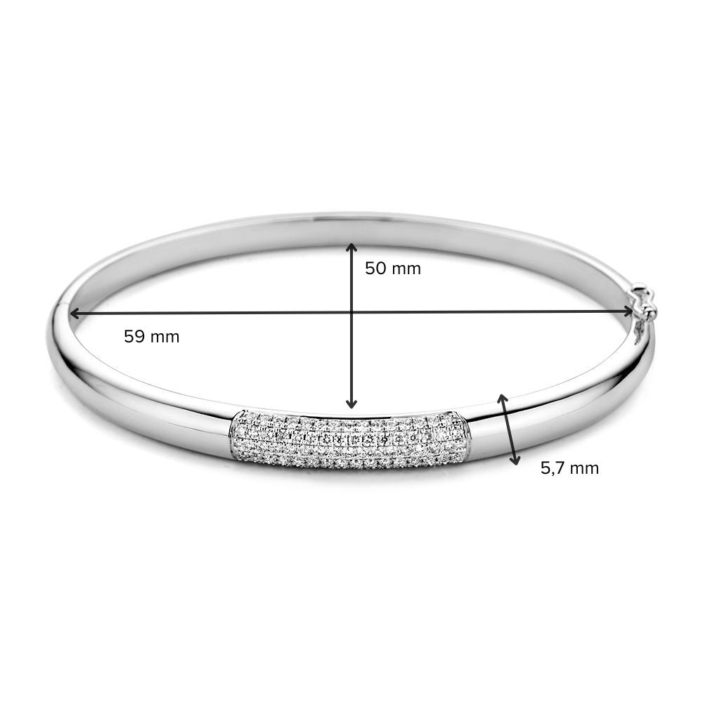 Bransoletka z Białego Złota z Diamentami 0.72 crt - Luksusowy Damski Dodatek 14 Karat