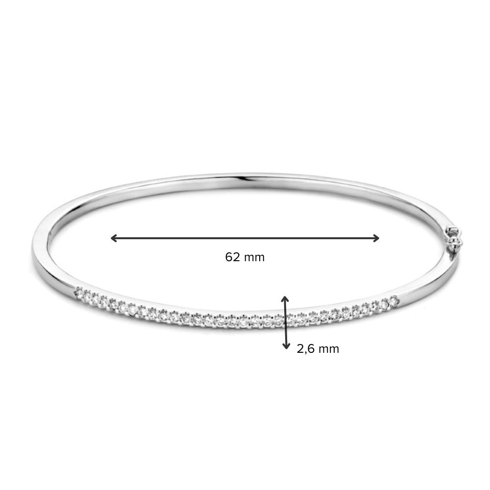 Bransoletka z Białego Złota z Diamentami 0.96 crt - Elegancki Damski Dodatek 14 Karat