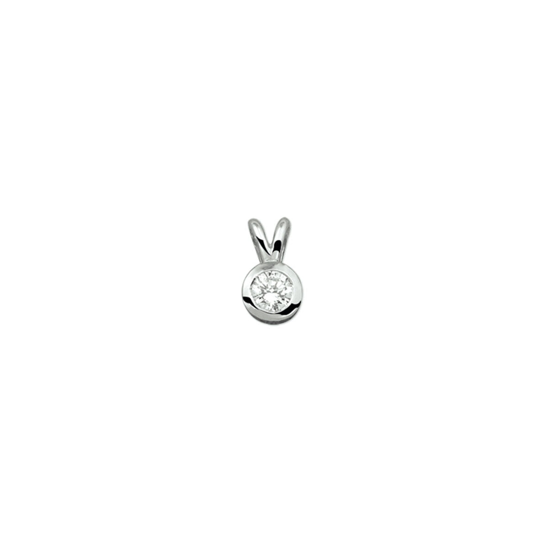 hanger zirkonia zilver gerhodineerd