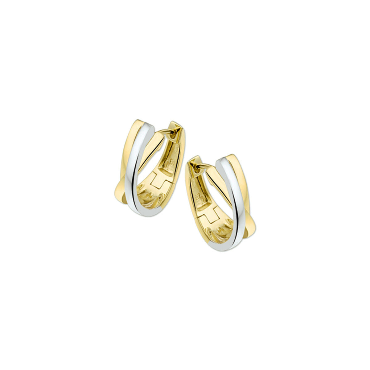 klamry koła 14K bicolor złoto żółte/białe