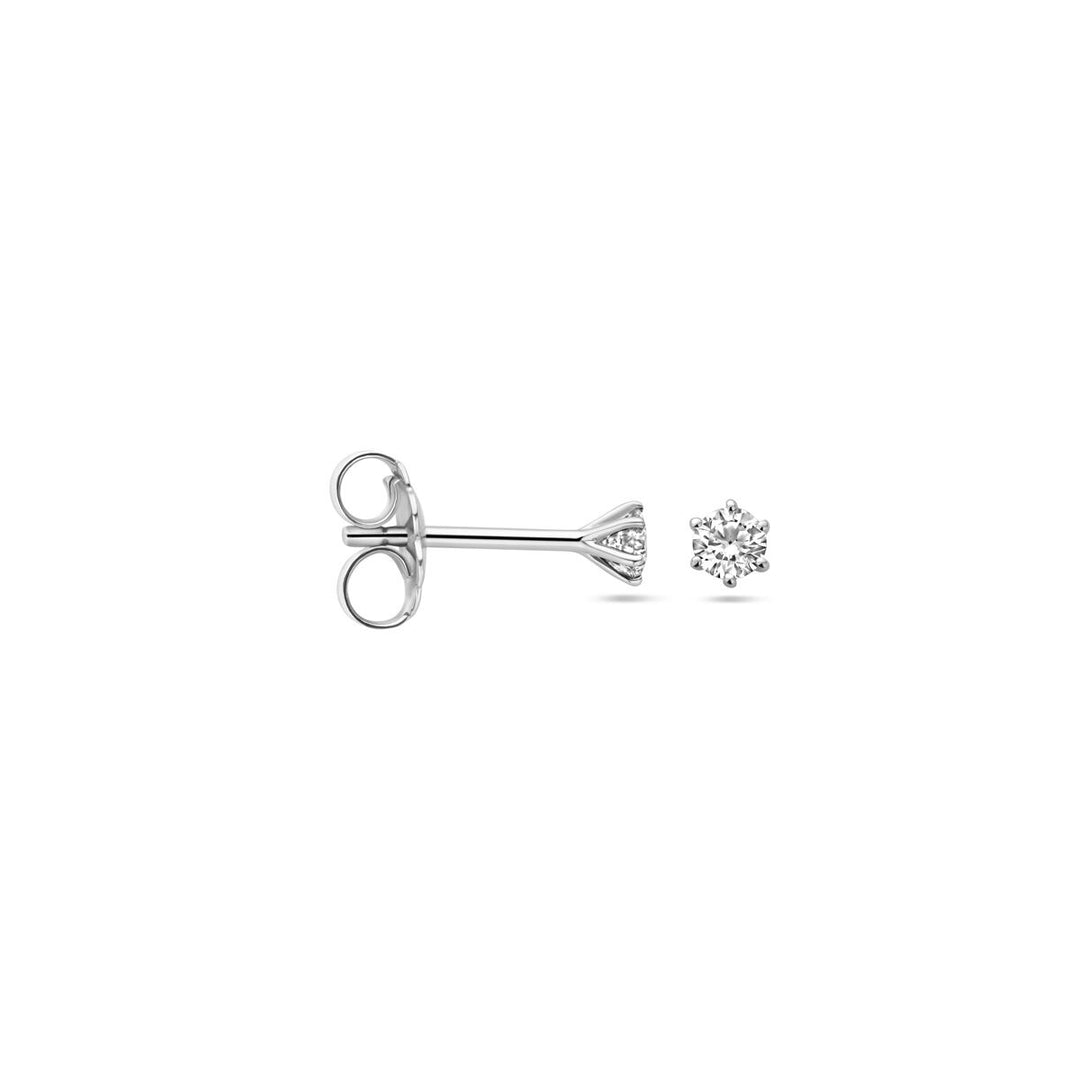 oorknoppen diamant h si 14K witgoud