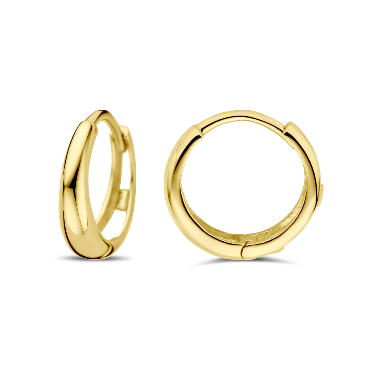 kolczyki koła 12,5 mm 14K żółte złoto