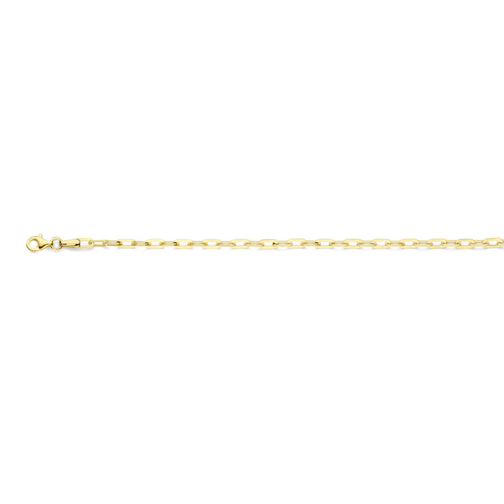 Van der Kooij Collectie - collier paperclip 3 mm 45 cm 14K geelgoud