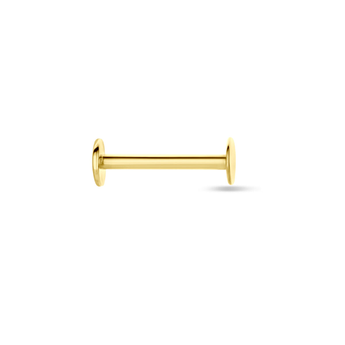piercing płaski 3 mm 14K żółte złoto