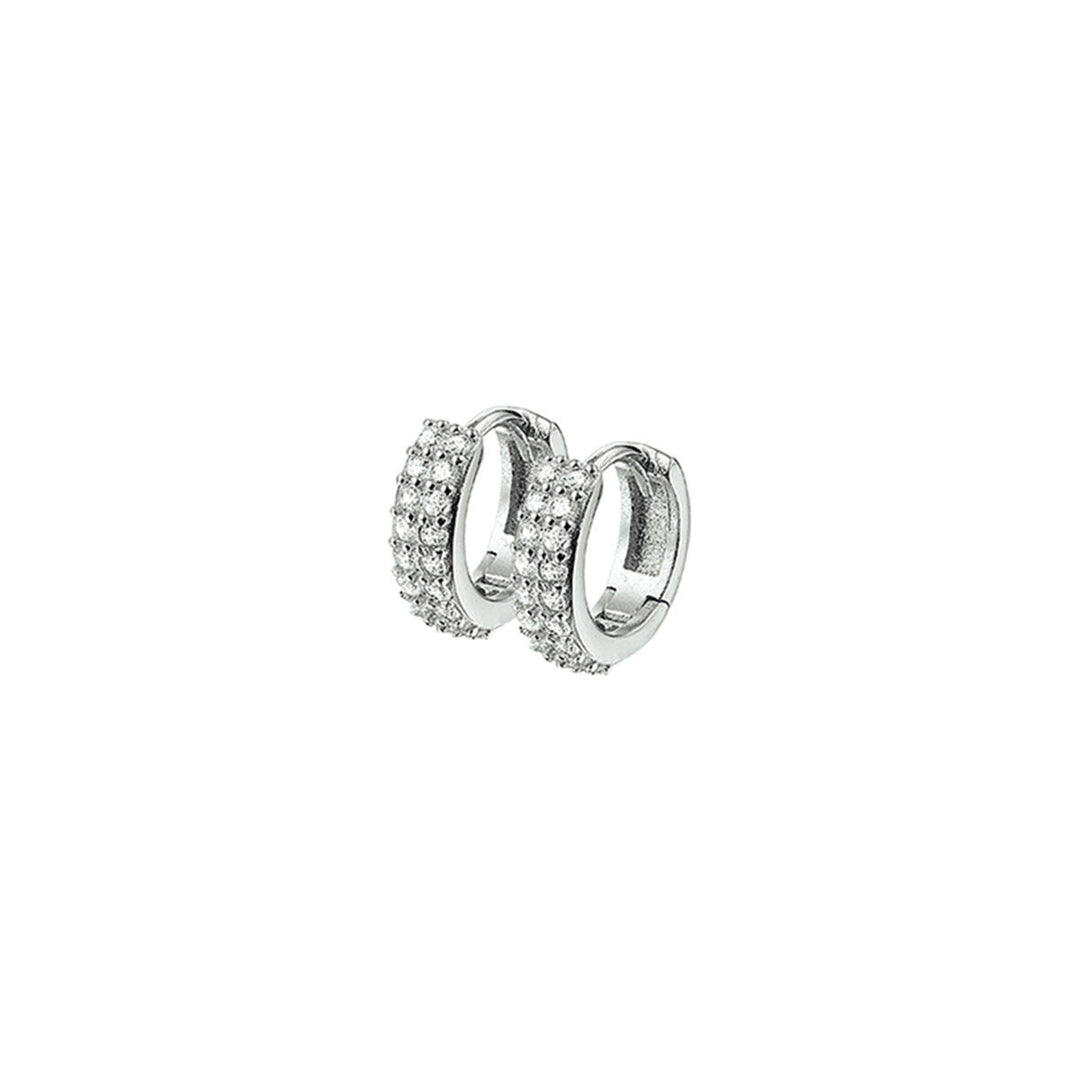 klapoorringen zirkonia zilver gerhodineerd
