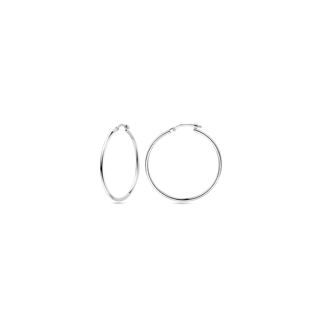 oorringen ronde buis 1,5 mm zilver gerhodineerd