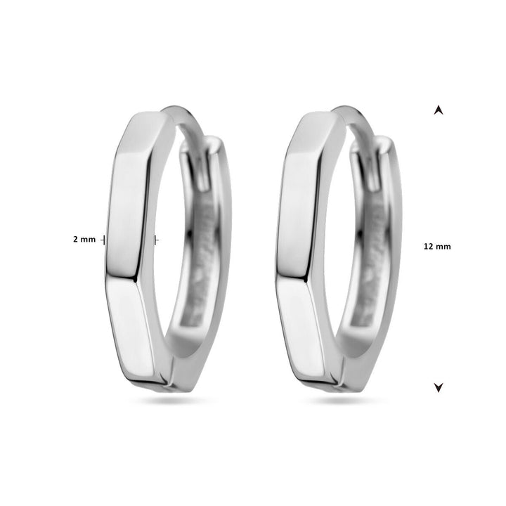 klapoorringen zilver gerhodineerd