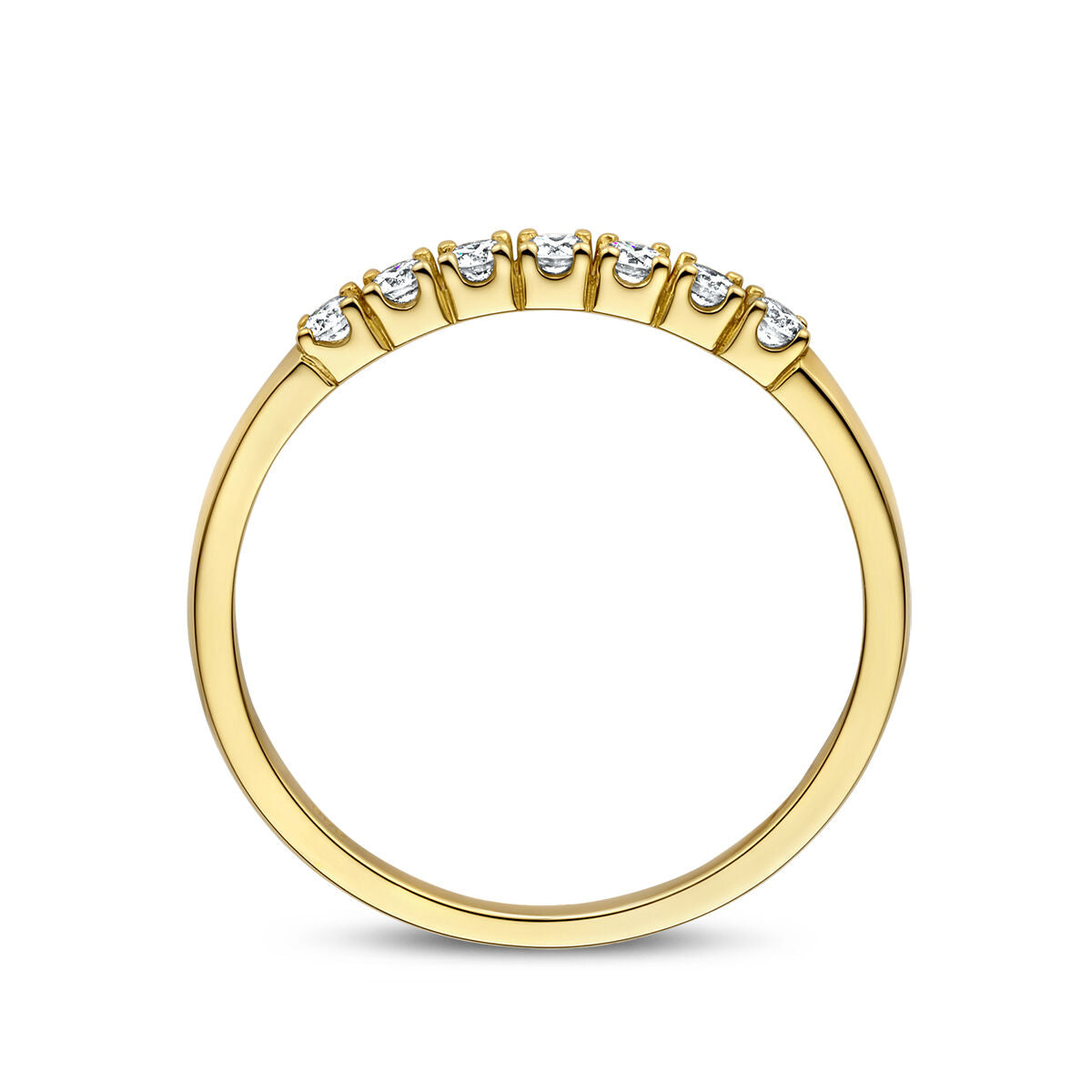 pierścionek diament 0.21ct h si 14K żółte złoto