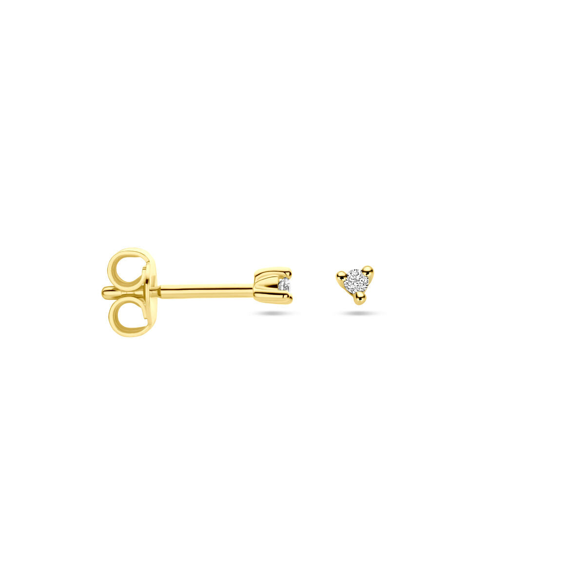 kolczyki wkrętki diament 0.04ct (2x 0.02ct) h p1 14K żółte złoto