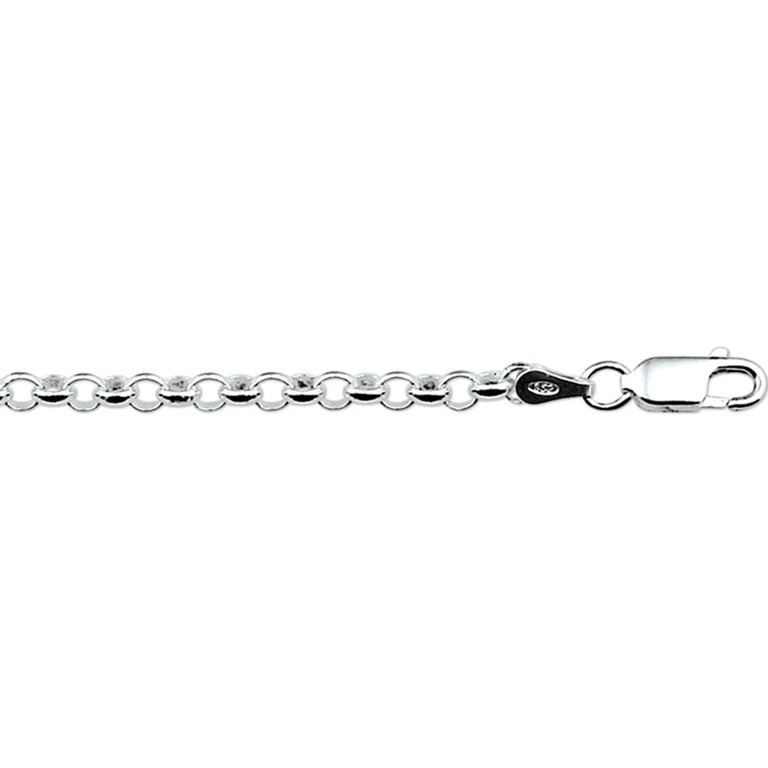 armband jasseron 3 mm 13 cm zilver gerhodineerd