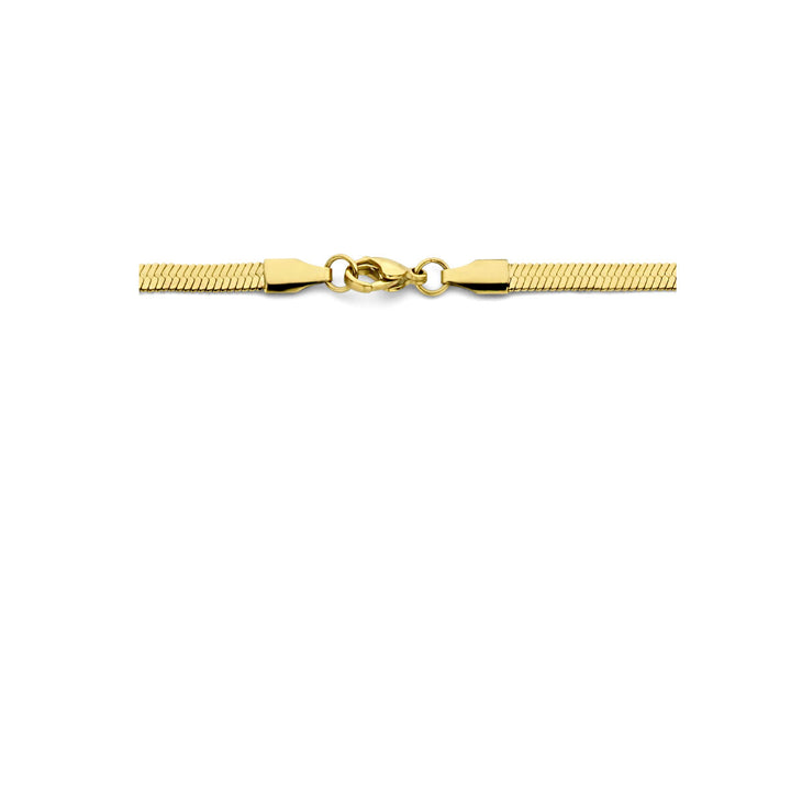collier slang plat 4,2 mm 42 + 4 cm ion plating edelstaal